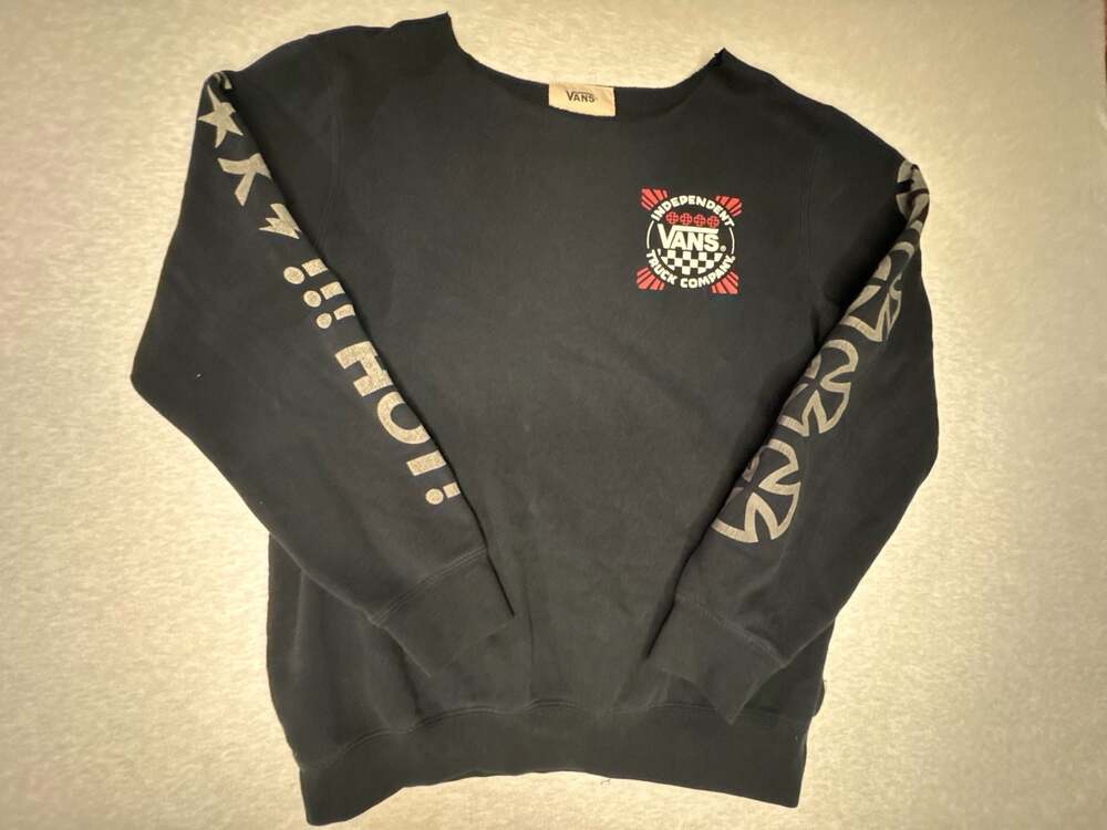 Vans x Independent Truck Company Logo Graphic Black Crewneck Sweatshirt